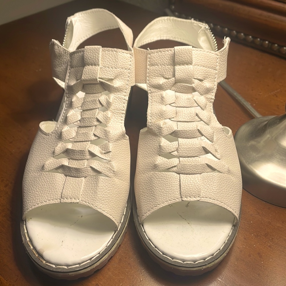 Office white sandals